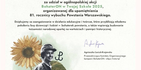 BohaterOn w naszym przedszkolu.