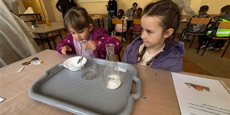 Wystawa zabytkowych samochodów i eksperymenty chemiczne w Zespole Szkół Samochodowych - grupa Pszczółki 🐝